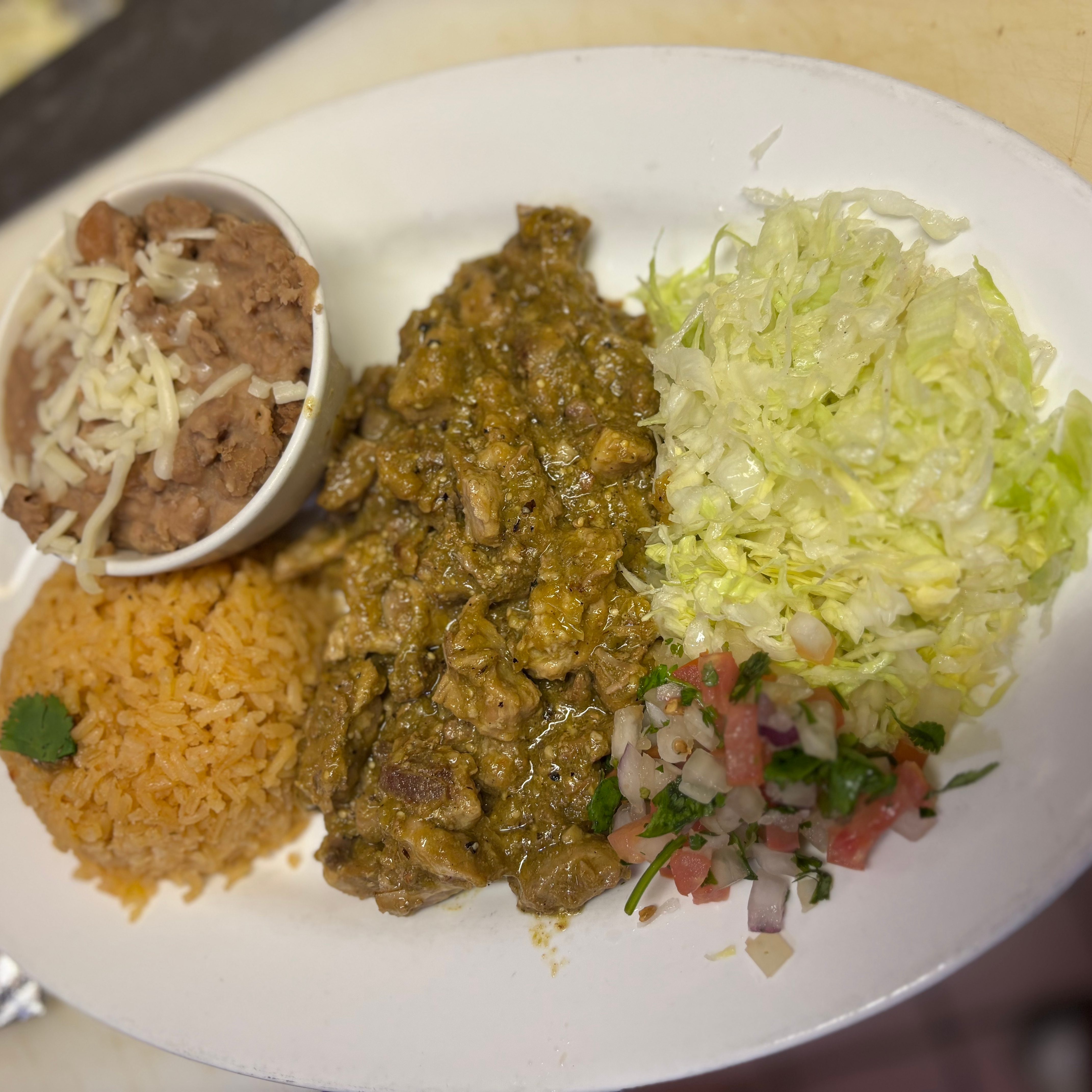 Chile Verde Plate.