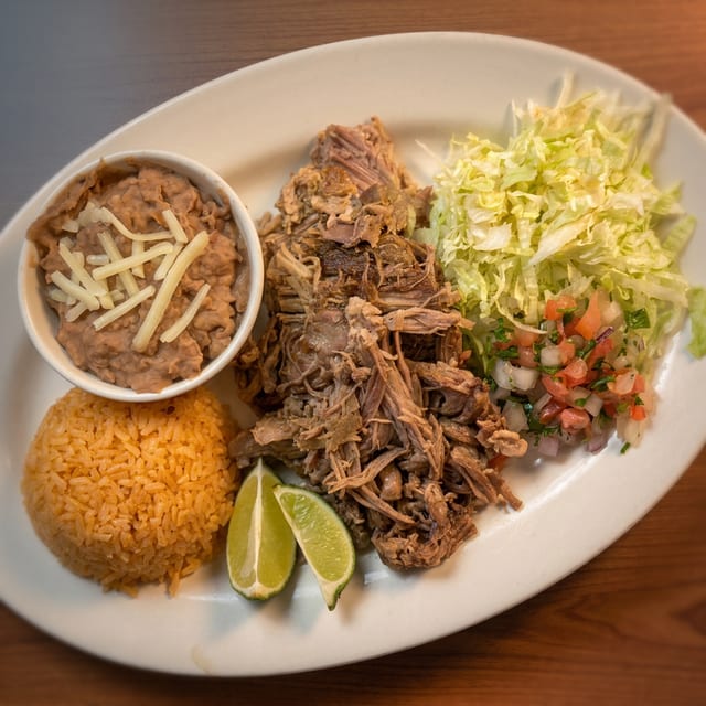 Carnitas Plate.